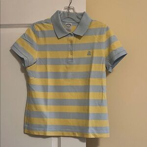 Brooks Brothers Polo in Light Blue and Yellow Stripes